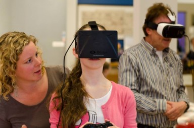 Kinderen met VR-bril